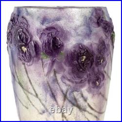Vase Violettes De Parme Gabriel Argy Rousseau Pâte De Verre Glass Flowers