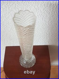 Vase ancien en Cristal Bohème Décoration vintage Déco Année 1970