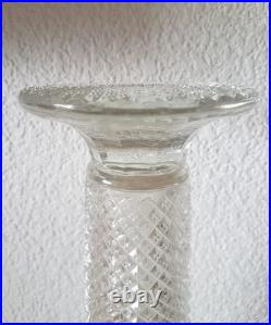 Vase ancien en Cristal Bohème Décoration vintage Déco Année 1970