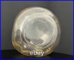 Vase ancien forme boule en verre émaillé et doré, décor floral, vers 1900