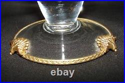 Vase ancien verrerie Monture Laiton doré. Cristal bronze