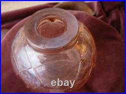 Vase art deco, Charder, le verre francais à bandes géométriques, H 11cm