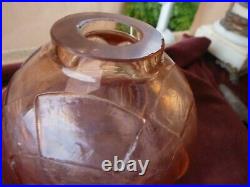 Vase art deco, Charder, le verre francais à bandes géométriques, H 11cm