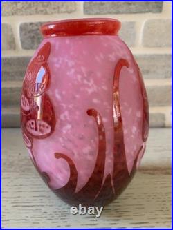 Vase art déco Le Verre Français modèle digitales