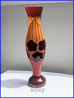 Vase art déco style schneider