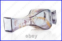 Vase aux fleurs émaillées par Baccarat XIXè. Vase with enameled flowers Baccat