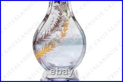 Vase aux fleurs émaillées par Baccarat XIXè. Vase with enameled flowers Baccat