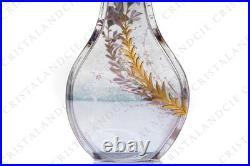 Vase aux fleurs émaillées par Baccarat XIXè. Vase with enameled flowers Baccat