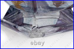 Vase aux fleurs émaillées par Baccarat XIXè. Vase with enameled flowers Baccat