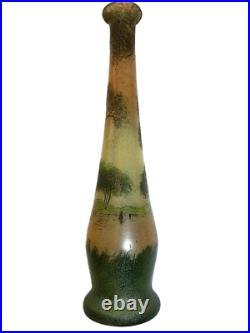 Vase balustre LEGRAS en verre émaillé Art Nouveau Etat superbe Vase balustre LEGRAS en verre émaillé Art Nouveau Etat superbe