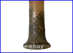 Vase balustre LEGRAS en verre émaillé Art Nouveau Etat superbe