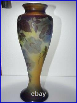 Vase bignone émile Gallé 1846-1904 école de Nancy verrerie Art Nouveau