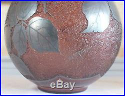 Vase boule d'Argyl verre dégagé acide