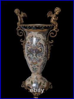 Vase ceramique avec montures bronze doré