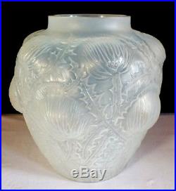 Vase chardons René Lalique opalescent