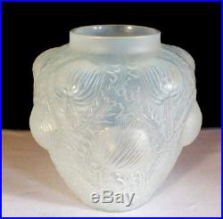 Vase chardons René Lalique opalescent