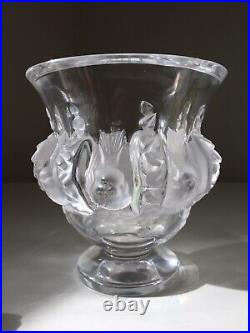 Vase coupe Lalique oiseaux modèle Dampierre