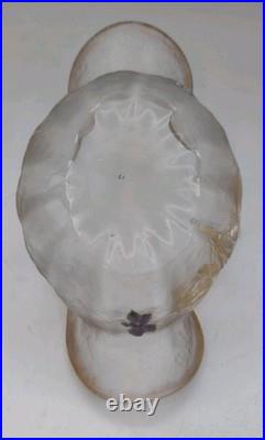 Vase coupe legras a décor de violettes