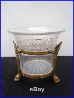 Vase cristal Baccarat monture bronze Victor Saglier