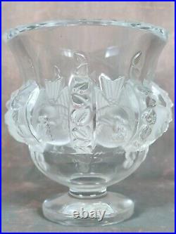 Vase cristal Lalique Dampierre oiseaux