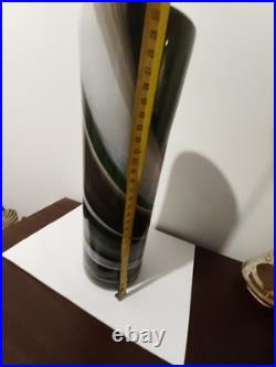 Vase cylindrique signé Verriers de Maure Vieil Vintage 60/70