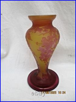 Vase dans le goût de Gallé Multicouches Pâte de Verre Ecole de Nancy Art Nouveau