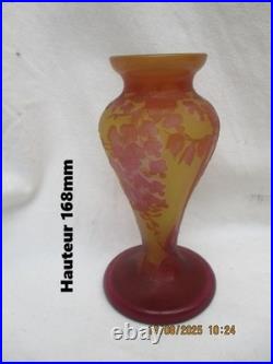 Vase dans le goût de Gallé Multicouches Pâte de Verre Ecole de Nancy Art Nouveau
