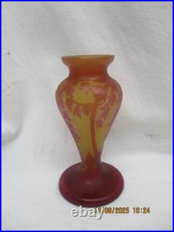 Vase dans le goût de Gallé Multicouches Pâte de Verre Ecole de Nancy Art Nouveau