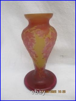 Vase dans le goût de Gallé Multicouches Pâte de Verre Ecole de Nancy Art Nouveau
