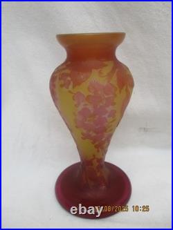 Vase dans le goût de Gallé Multicouches Pâte de Verre Ecole de Nancy Art Nouveau