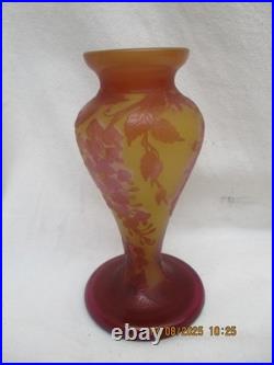 Vase dans le goût de Gallé Multicouches Pâte de Verre Ecole de Nancy Art Nouveau