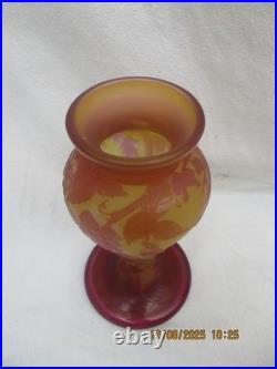 Vase dans le goût de Gallé Multicouches Pâte de Verre Ecole de Nancy Art Nouveau