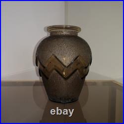 Vase daum croix de lorraine nancy geometrique art deco 1930 Vase daum croix de lorraine nancy geometrique art deco 1930