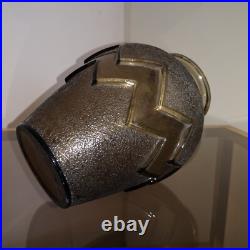 Vase daum croix de lorraine nancy geometrique art deco 1930 Vase daum croix de lorraine nancy geometrique art deco 1930