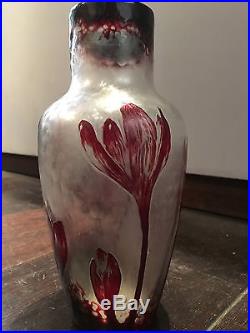 Vase daum tulipes 1900 martelé Parfait état