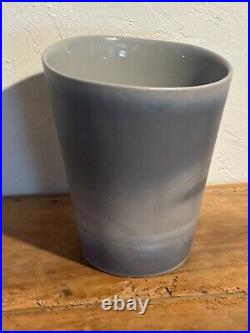 Vase de Vianne verre et céramique tons de gris H 23 cm