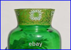 Vase émaillé Legras époque Art Nouveau a décor de fleurs vers 1900