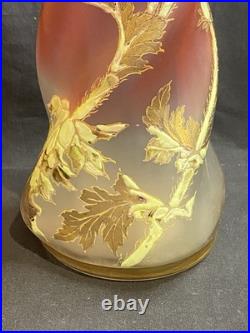 Vase émaillé de Legras, Montjoye model Musset Fleurs de Pavot 1900
