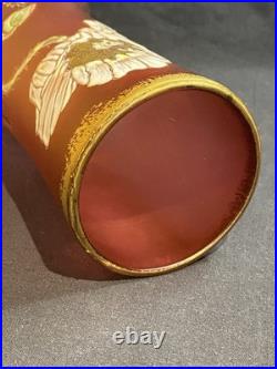 Vase émaillé de Legras, Montjoye model Musset Fleurs de Pavot 1900