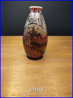 Vase émaillé miniature Clio Art Déco Ecole de Nancy Legras (dlg) XXème