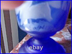 Vase en PÄTE DE VERRE signé GALPEYSI à Motifs floraux liseron dégagés à l'acide