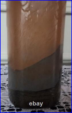 Vase en Pâte de Verre Décor Lacustre Dégagé à l'acide Signé LEGRAS Années 1900