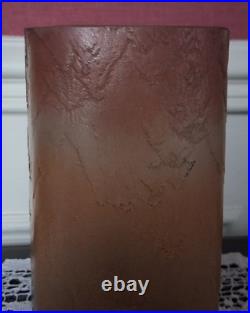 Vase en Pâte de Verre Décor Lacustre Dégagé à l'acide Signé LEGRAS Années 1900