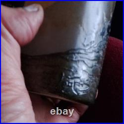 Vase en Pâte de Verre Décor Lacustre Dégagé à l'acide Signé LEGRAS Années 1900