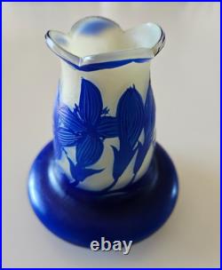 Vase en Verre Art Nouveau signature Richard 12 cm