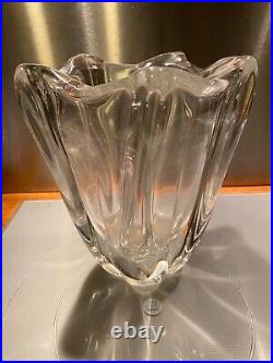Vase en cristal, Daum, signé, vase tulipe en cristal, des années 1900, France