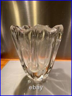 Vase en cristal, Daum, signé, vase tulipe en cristal, des années 1900, France