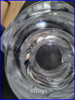 Vase en cristal Lalique france decor d'oiseaux modéle martinets