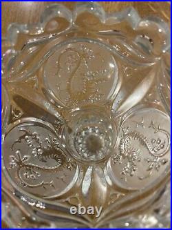 Vase en cristal avec motifs gravés, style Art Nouveau