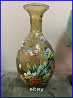 Vase en cristal émaillé sans doutes LOBMEYR parfait état